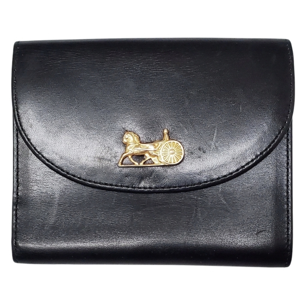 CELINE (Rare) Horse & Carriage Tri-Fold with Kisslock Wallet
